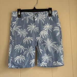 Appaman  Blue & white palm tree print shorts. Adjustable waistband. Size 8 NWOT